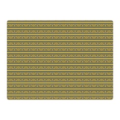 Golden Striped Decorative Pattern Premium Plush Fleece Blanket (mini) by dflcprintsclothing