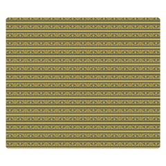 Golden Striped Decorative Pattern Premium Plush Fleece Blanket (small) by dflcprintsclothing