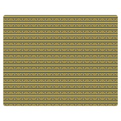 Golden Striped Decorative Pattern Premium Plush Fleece Blanket (medium) by dflcprintsclothing