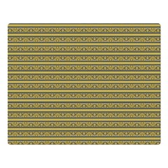 Golden Striped Decorative Pattern Premium Plush Fleece Blanket (large)