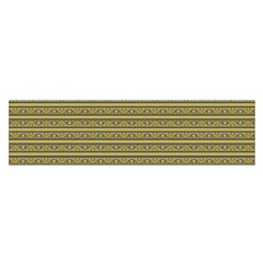 Golden Striped Decorative Pattern Oblong Satin Scarf (16  X 60 ) by dflcprintsclothing