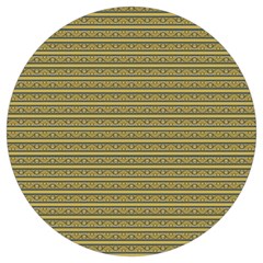 Golden Striped Decorative Pattern Round Trivet by dflcprintsclothing