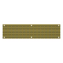 Golden Striped Decorative Pattern Banner And Sign 4  X 1  by dflcprintsclothing