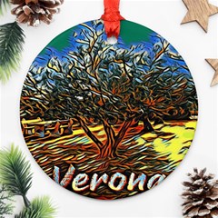 Colorful Verona Olive Tree Ornament (round) by ConteMonfrey