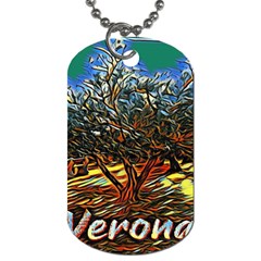 Colorful Verona Olive Tree Dog Tag (two Sides) by ConteMonfrey