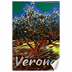 Colorful Verona Olive Tree Canvas 12  X 18  by ConteMonfrey