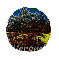 Colorful Verona Olive Tree Standard 15  Premium Round Cushions by ConteMonfrey