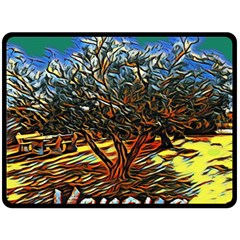 Colorful Verona Olive Tree Fleece Blanket (large) by ConteMonfrey