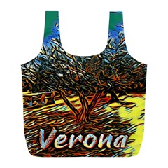 Colorful Verona Olive Tree Full Print Recycle Bag (l) by ConteMonfrey