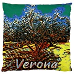 Colorful Verona Olive tree Large Flano Cushion Case (One Side) Front