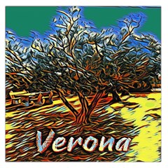 Colorful Verona Olive Tree Square Satin Scarf (36  X 36 ) by ConteMonfrey