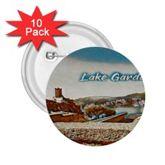 Malcesine Castle On Lake Garda 2 25  Buttons (10 Pack)  by ConteMonfrey