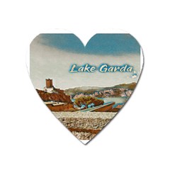 Malcesine Castle On Lake Garda Heart Magnet by ConteMonfrey