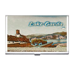 Malcesine Castle On Lake Garda Business Card Holder by ConteMonfrey