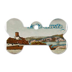 Malcesine Castle On Lake Garda Dog Tag Bone (one Side) by ConteMonfrey