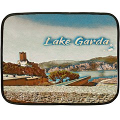 Malcesine Castle On Lake Garda One Side Fleece Blanket (mini) by ConteMonfrey