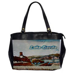 Malcesine Castle On Lake Garda Oversize Office Handbag by ConteMonfrey