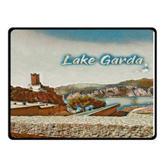 Malcesine Castle On Lake Garda Fleece Blanket (small) by ConteMonfrey