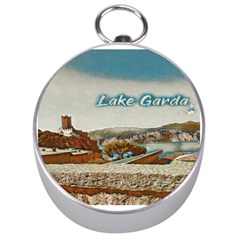 Malcesine Castle On Lake Garda Silver Compasses by ConteMonfrey