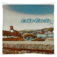 Malcesine Castle On Lake Garda Large Flano Cushion Case (two Sides) by ConteMonfrey