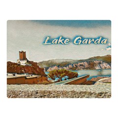 Malcesine Castle On Lake Garda Premium Plush Fleece Blanket (mini) by ConteMonfrey