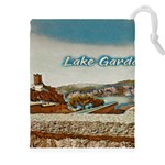 Malcesine Castle On Lake Garda Drawstring Pouch (4XL) Front