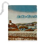 Malcesine Castle On Lake Garda Drawstring Pouch (4XL) Back