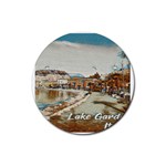 Birds And People On Lake Garda Rubber Round Coaster (4 pack) Front