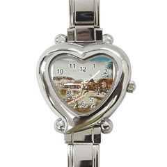 Birds And People On Lake Garda Heart Italian Charm Watch by ConteMonfrey