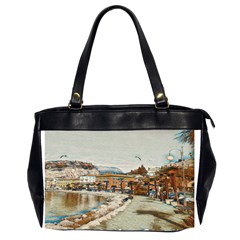 Birds And People On Lake Garda Oversize Office Handbag (2 Sides) by ConteMonfrey