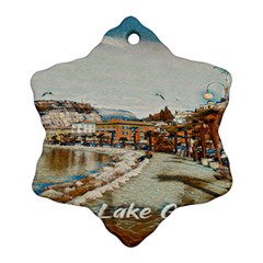 Birds And People On Lake Garda Snowflake Ornament (two Sides) by ConteMonfrey