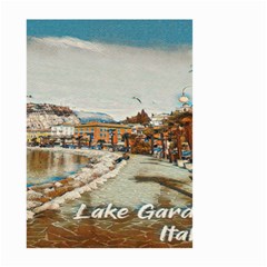 Birds And People On Lake Garda Small Garden Flag (two Sides) by ConteMonfrey