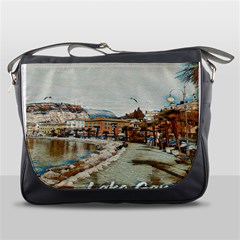 Birds And People On Lake Garda Messenger Bag by ConteMonfrey