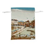 Birds And People On Lake Garda Lightweight Drawstring Pouch (S) Front