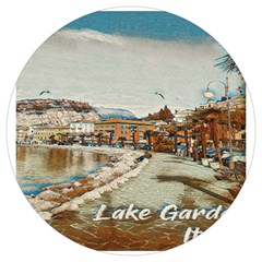 Birds And People On Lake Garda Round Trivet by ConteMonfrey