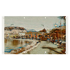 Birds And People On Lake Garda Banner And Sign 7  X 4  by ConteMonfrey