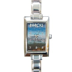 Napoli - Vesuvio Rectangle Italian Charm Watch by ConteMonfrey