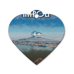 Napoli - Vesuvio Dog Tag Heart (one Side) by ConteMonfrey