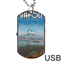 Napoli - Vesuvio Dog Tag Usb Flash (one Side) by ConteMonfrey