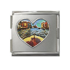 Gondola View   Mega Link Heart Italian Charm (18mm) by ConteMonfrey