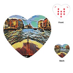 Gondola View   Playing Cards Single Design (heart) by ConteMonfrey