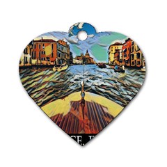 Gondola View   Dog Tag Heart (two Sides) by ConteMonfrey