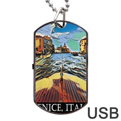 Gondola View   Dog Tag Usb Flash (one Side) by ConteMonfrey