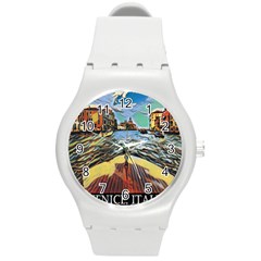 Gondola View   Round Plastic Sport Watch (m) by ConteMonfrey