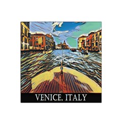 Gondola View   Satin Bandana Scarf 22  X 22  by ConteMonfrey