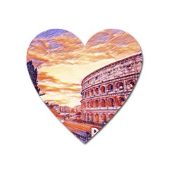 Rome Colosseo, Italy Heart Magnet by ConteMonfrey