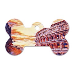 Rome Colosseo, Italy Dog Tag Bone (one Side) by ConteMonfrey