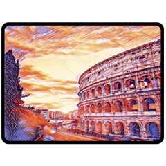 Rome Colosseo, Italy One Side Fleece Blanket (large) by ConteMonfrey