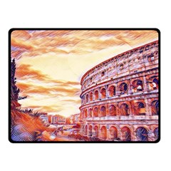 Rome Colosseo, Italy One Side Fleece Blanket (small) by ConteMonfrey