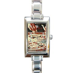 Naples Pizza On The Making Rectangle Italian Charm Watch by ConteMonfrey